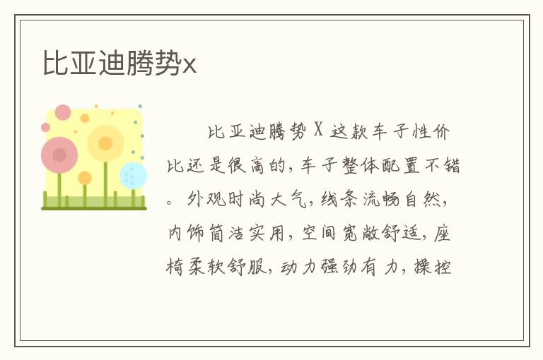 比亚迪腾势x